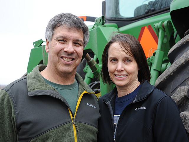 Brent and Lisa Judisch of Cedar Falls, Iowa, are one of two farm families being featured in DTN&#039;s 2017 View From the Cab column. (DTN photo by Pamela Smith)