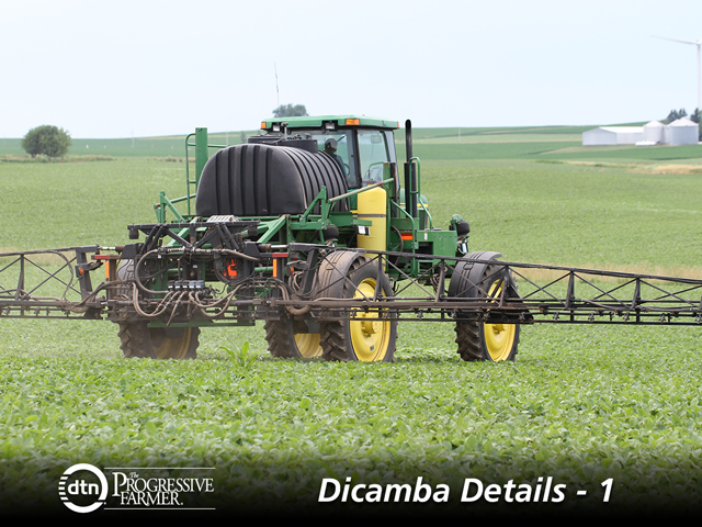 Spray applicators face a long list of restrictions if they plan to spray dicamba herbicide this spring. (DTN photo by Pamela Smith)