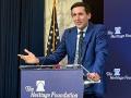 Calley Means, White House senior adviser on MAHA, talks about the "deep state" in agriculture and the need to garner the support of farmers at The Heritage Foundation meeting on Tuesday. (Photo by Jerry Hagstrom)