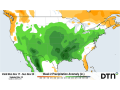 Above-normal precipitation is forecast across much of the U.S. next week as the weather pattern gets more active. (Pivotal Weather graphic)