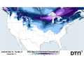 A band of incredibly heavy snow is forecast from Montana to northern Michigan through March 16. Some discrepancy is noted in the track, and the potential accumulations farther south across the Midwest. (DTN graphic)