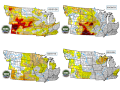 Dryness and drought at the end of March covered almost 70% of the central U.S. That is greater than in any of the top three DTN weather analog years 2023, 2015 and 2009 at the same time. (Drought Mitigation Center graphic)