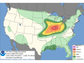 A moderate risk of severe weather is forecast by the Storm Prediction Center for Wednesday, June 17. (SPC graphic)