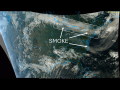Plumes of wildfire smoke are hidden below an area of clouds from the Canadian border into the Northeast. Additional smoke is found over the Mid-Atlantic. (College of DuPage graphic)