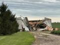 Storm damage from a derecho that occurred Monday night, July 28-29, included buildings such as on Den Herder farm near Sioux Center, Iowa. (Photo courtesy of Den Herder)