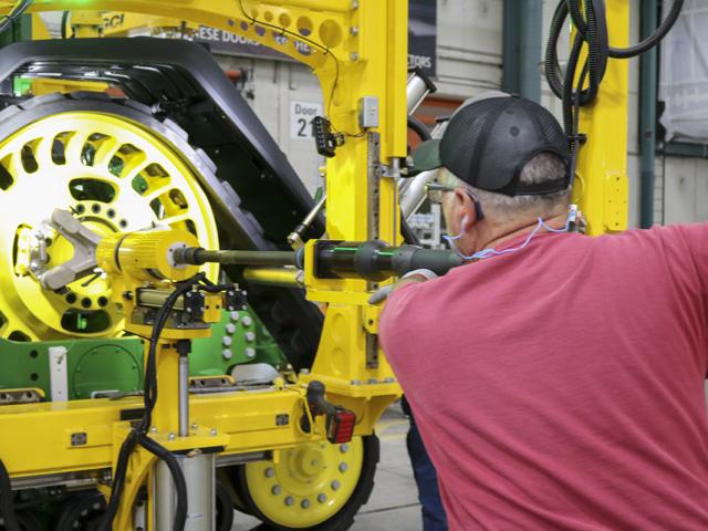 Even if the pandemic lasts three to six more months, one in six respondents to the AEM survey say they would be able to immediately resume normal operations. Only 4.8% of those responding to AEM&#039;s first COVID survey in April said a return to normal operations would be possible. (Photo courtesy of John Deere)