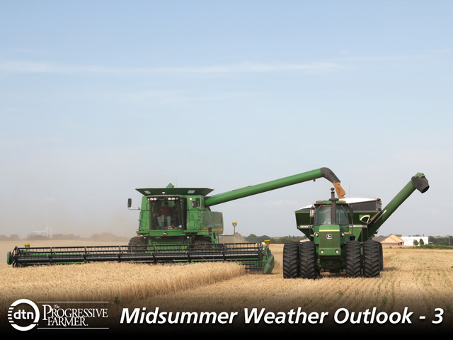 Heavier precipitation last spring has brought on some surprisingly high wheat yields in Oklahoma and south-central Kansas. (Photo courtesy: Ron Hays of Oklahoma Agri-Net) 