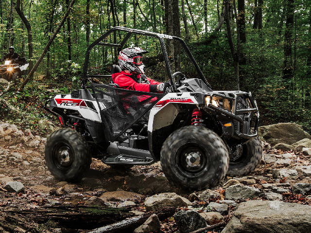 The single-seat Sportsman ACE puts the driver lower in the vehicle compared with other ATVs. That gives the driver a new perspective and different operating experience. (Photo courtesy of Polaris.) 