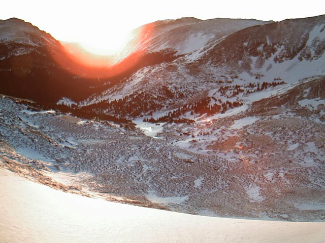 Snow cover in Rocky Mountain National Park -- the formative area for the Colorado River -- is increasing and offers better prospects for irrigation supplies in 2017. (National Park Service webcam image by Nick Scalise)