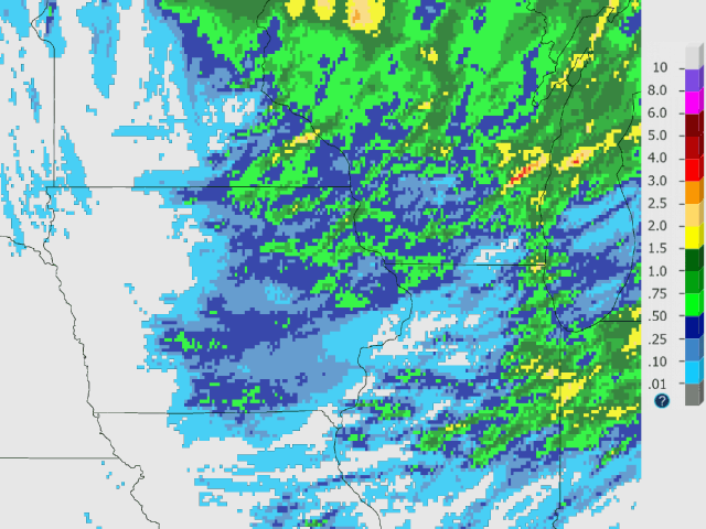 Rainfall deficits continue to mount in western Iowa as yet another round of rain skipped over this dry sector of the Corn Belt on Aug. 3. (NOAA graphic by Nick Scalise)