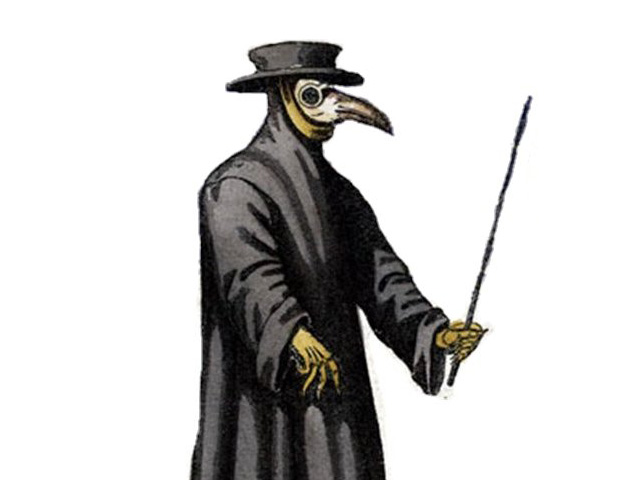 Even back then doctors wore masks. (Public domain illustration)