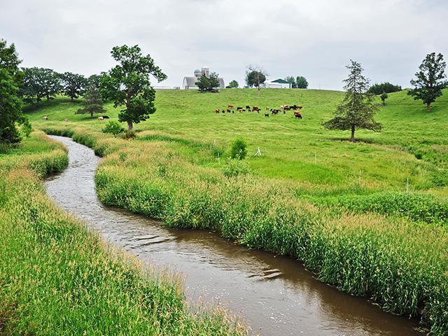A stream runs through a farm. GOP lawmakers in Congress are seeking to pass resolutions that would force EPA and the Army Corps of Engineers to rescind a rule defining waters of the U.S. (DTN file photo) 