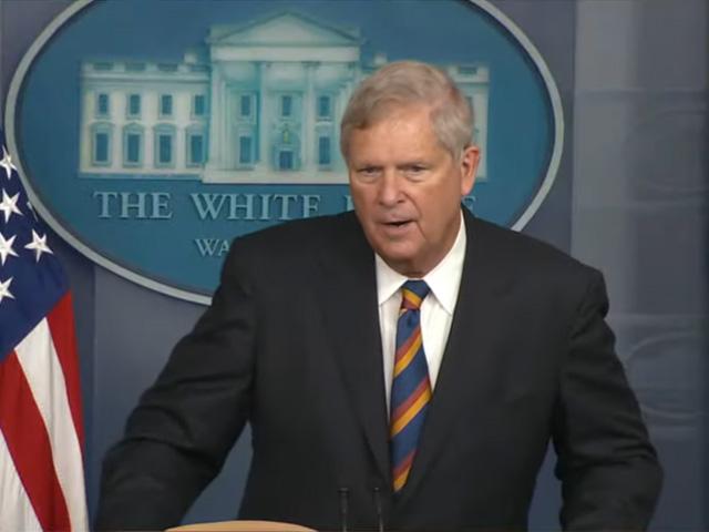 Agriculture Secretary Tom Vilsack responds to a question during a White House press briefing on Wednesday. Vilsack talked about concentration in the packing industry and ways USDA is looking to address low prices for producers and high prices at grocery stores. (DTN image from White House livestream) 