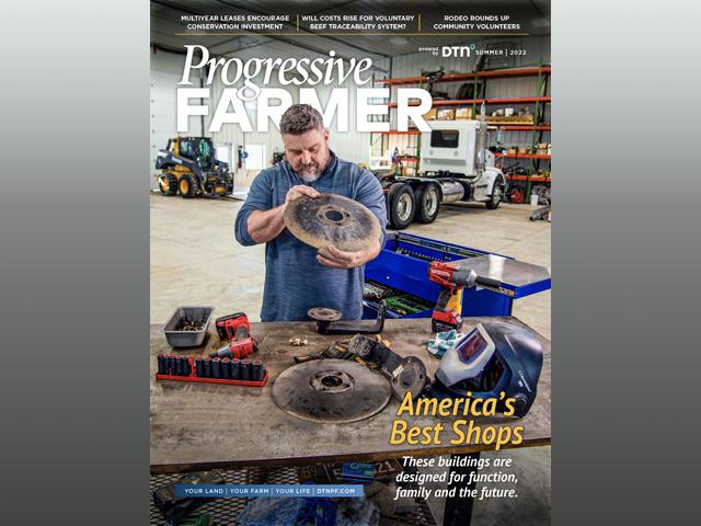 The open, efficient workshop designed by Mark Barglof, of Burt, Iowa, is one of three featured in the Summer 2022 issue of Progressive Farmer.