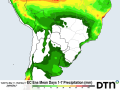 Near complete dryness is forecast for most of Brazil for the next week. (DTN graphic)