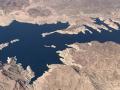 The chalky look of a bathtub ring encircles Lake Mead on the Colorado River in Arizona in this January 2022 photo. The water level has dropped further in the past six months. (DTN photo by Mary Kennedy)