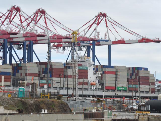 Dockworkers caused a shutdown at container terminals at the Port of Long Beach recently as contract negotiations are still not settled between the International Longshore and Warehouse Union and the Pacific Maritime Association. (DTN file photo)