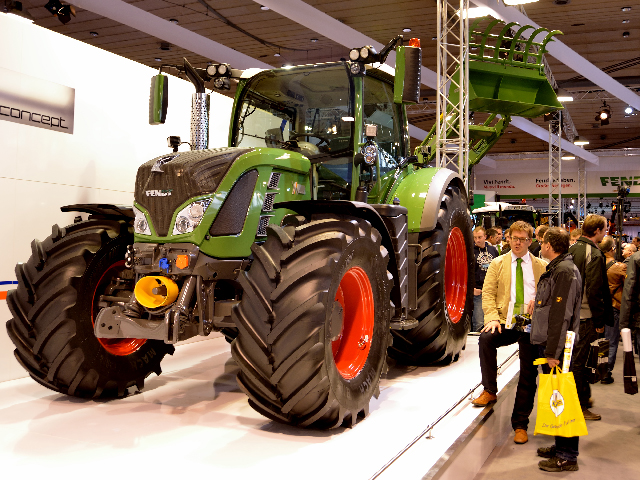 At AgriTechnica, Fendt introduced a research tractor that runs on diesel but generates enough electricity to power electric implements. Now if only we had electric implements. (DTN/The Progressive Farmer photo by Jim Patrico)