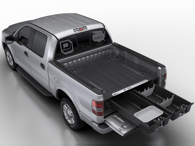 A new system from an Idaho company named DECKED converts a truck bed into a storage system. (Photo Courtesy of DECKED)