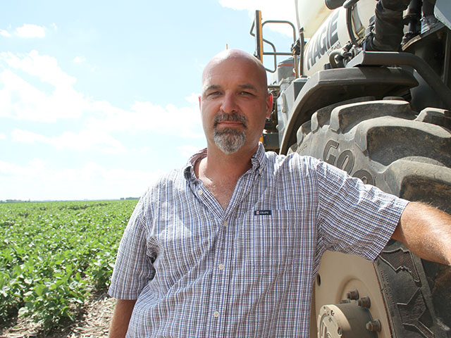 Kirk Martin is facing the reality that he probably won&#039;t have dicamba herbicides to use over the top of the soybeans he&#039;ll plant this year. (DTN photo by Pamela Smith) 