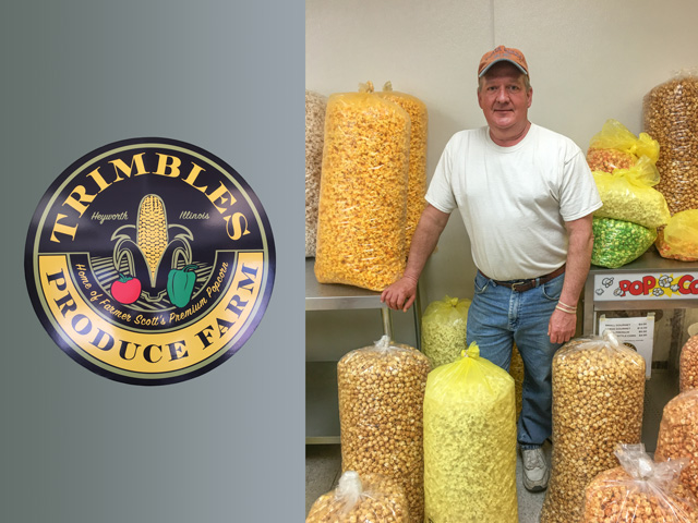Scott Trimble may be surrounded by popcorn this time of the year, but it won&#039;t be long before the fields will be calling to plant the raw ingredient needed for his tasty snacks. (DTN photo by Pam Smith)