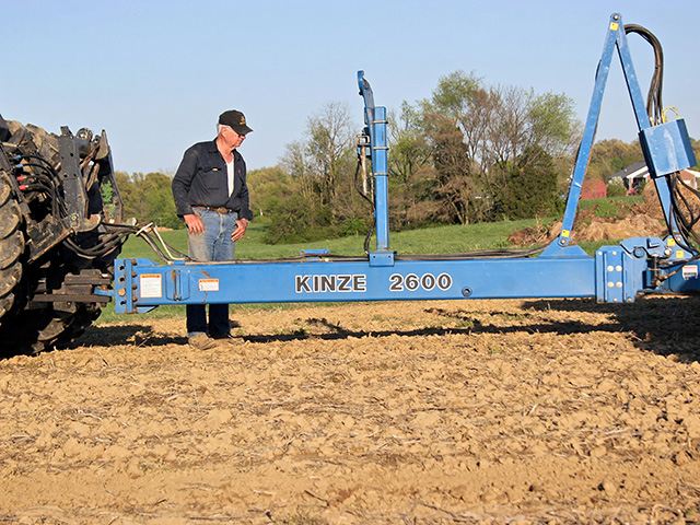 One of the checklist tips: Level your planter, adjust the planter tongue and drawbar to level or slightly higher in front to keep parallel linkages and closing wheels operating most efficiently. (DTN/Progressive Farmer photo by Dan Crummett)