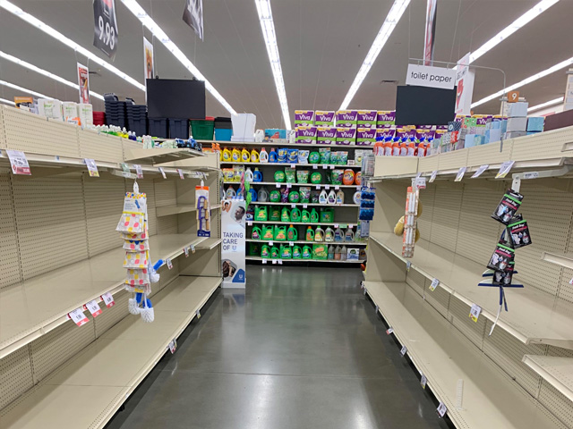 As Americans have tried to stock up at grocery stores in response to the coronavirus, President Donald Trump and America&#039;s grocery retailers are now stressing the importance of not hoarding products. (Courtesy photo by Felicity Neeley) 