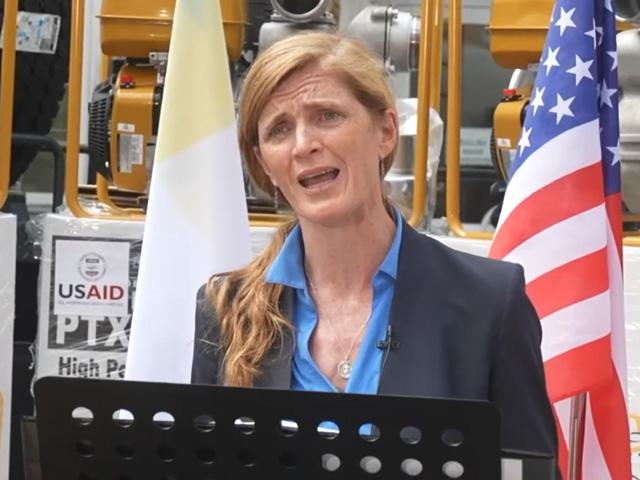In Ukraine on Tuesday, Samantha Power, administrator for USAID, criticized Russia over its latest moves on the Black Sea Grain Initiative and announced her agency will provide $250 million more in aid to Ukrainian farmers. (Image from USAID video) 