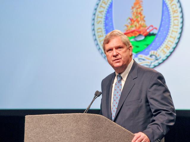 Tom Vilsack, speaking at USDA in 2018 during his first stint as secretary for the department. His nomination by President-elect Joe Biden has drawn some criticism from progressives. (DTN file photo) 