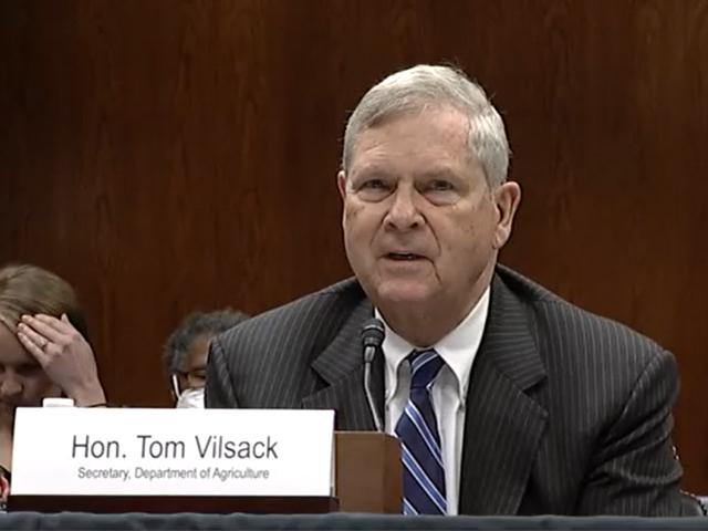 Agriculture Secretary Tom Vilsack testifying Tuesday before a Senate Appropriations Subcommittee incorrectly told senators the number of distressed farms reflected in USDA&#039;s loan program. Vilsack also had a somewhat contentious interaction with a Maine senator over PFAS contamination issues. (DTN image from livestream)