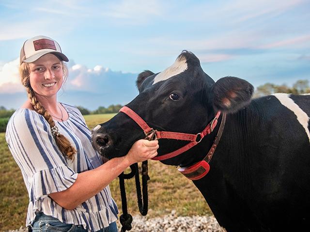 After returning to the farm, Emily Mullen-Niccum built a retail income stream that gave her the resource to improve her herd health and production. (Joel Reichenberger)