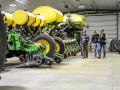 Stuart Sanderson (from left), Mike Henderson and Chad Henderson make final inspections on their planters. (DTN/Progressive Farmer photo by Brent Warren)