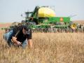 Travis Freeburg, of R and K Farms, has spent years fine-tuning his seedbed and nutrient management at planting time to coax bin-busting yields from his wheat fields in Wyoming and Nebraska. (Progressive Farmer image by Joel Reichenberger)