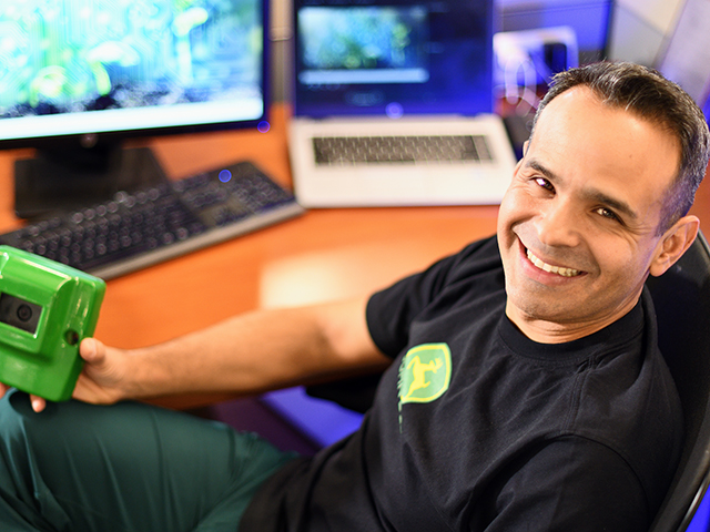Julian Sanchez, John Deere&#039;s director of emerging technologies (Progressive Farmer image by Jim Patrico)
