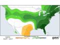 Weather Precipitation Anomaly (inches), Valid for March through May, 2024 (DTN)