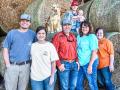 At Georgia&#039;s Crawford Cattle Co., alternative feeds, including things like hominy and whole cottonseed, help manage costs. (Bottom row from left to right) Tanner Crawford, Kylie Keene, Phillip Crawford, Melissa Crawford, Erica Hasty and (top row) Chandler Crawford with Paisley Hasty (Photo by Becky Mills)
