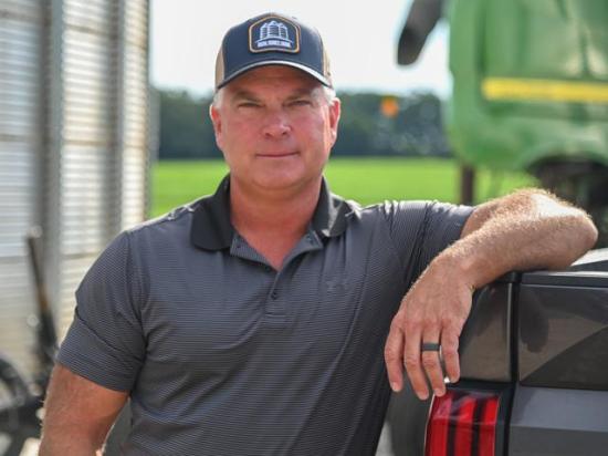 Some corn has reached black layer in Alabama and harvest isn&#039;t far away for Stuart Sanderson who farms near Madison. (DTN photo by Brent Warren)