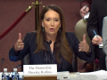 Agriculture Secretary Brooke Rollins responds to questions from members of the Senate Agriculture Committee on Wednesday. Rollins was asked about an array of issues involving USDA, especially on New World screwworm and commodity markets. She also advocated for Congress to increase the Commodity Credit Corp. fund. (Screenshot image from Senate Agriculture Committee livestream)