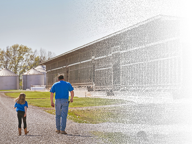 When deliberating land purchases, Chad Ratermann walks a line that considers the needs of the family, including daughter, Brynn, who could one day take over the operation. (Jennifer Silverberg)