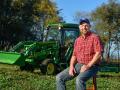 John Clark was impressed with the John Deere 4075R&#039;s handling on slopes when mowing around ponds. (Jim Patrico)