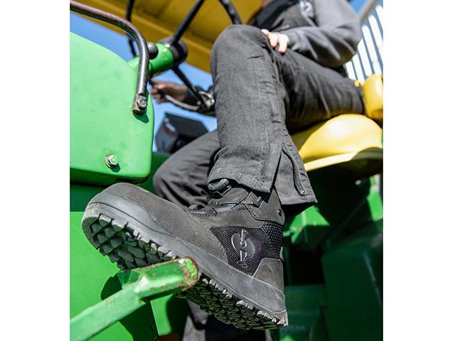 Work boots like the STRAUSS Murcia safety toe boots, pictured, use the convenient BOA Fit System to tighten laces. (Joel Reichenberger)