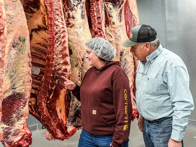 Lexy Close and Mike Southerland hope the Appalachian Producers Cooperative will help keep livestock income in the area. (Becky Mills)