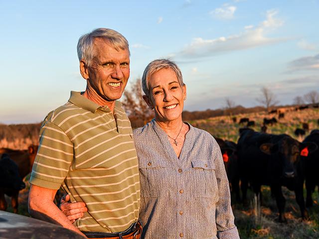 Cooper and Katie Hurst stress that their internal-parasite-control program for the herd is part of a whole-systems approach. (Becky Mills)