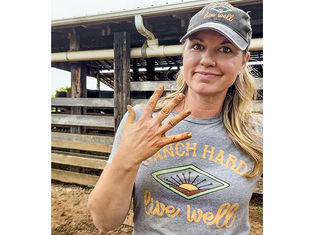 Meredith Bernard flashes her story-telling hand. (Photo courtesy of Meredith Bernard)