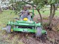 On a zero-turn mower with a rollover protection structure placed in the upper position, be careful of snagging low hanging branches or other overhead objects. (Steve Thompson)