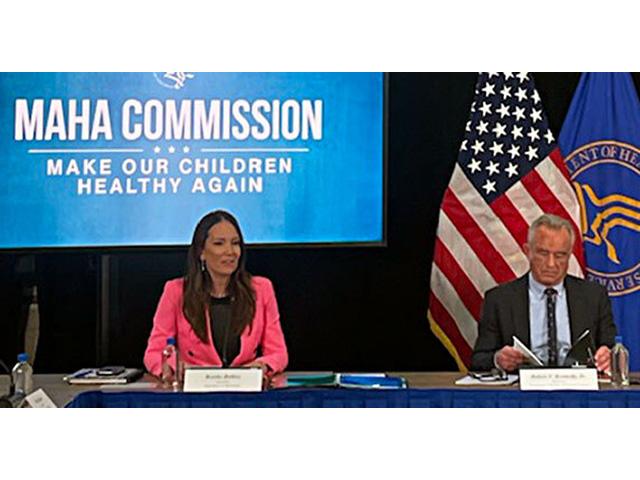 Agriculture Secretary Brooke Rollins sits with Health and Human Services Secretary Robert F. Kennedy Jr., as they release a series of health and food recommendations set by the Make America Healthy Again Commission. After agricultural backlash in May, the report tones down specific criticisms of pesticides and the EPA&#039;s science. (DTN image by Jerry Hagstrom)