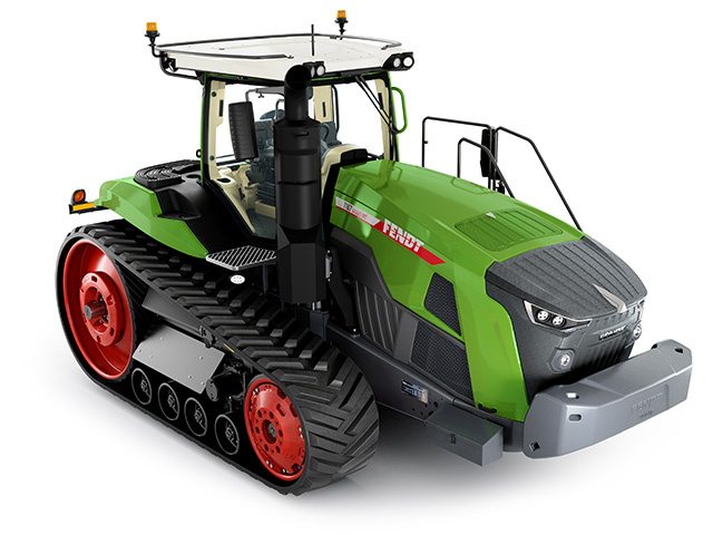 Fendt is bringing for the first time to North America two new tracked tractors, the 900 Vario MT and 1100 Vario MT (shown here). (Progressive Farmer image provided by Fendt)