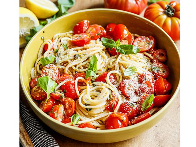 Pasta with No-Cook Tomato Sauce (Rachel Johnson)