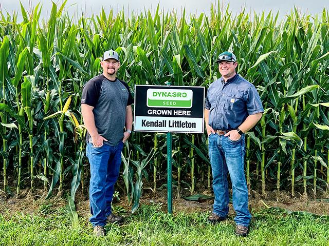 Kendall Littleton, Keytesville, Missouri (left), and Chris Gunn, Nutrien Ag Solutions Crop Consultant (Provided by Nutrien)