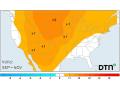 Much of the U.S. is expected to see a slight increase in average temperatures from September through November 2025. (DTN Graphic)